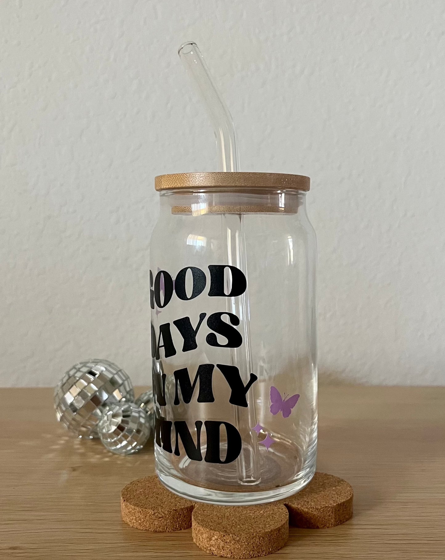 good days on my mind | coffee glass