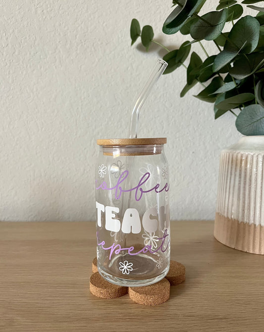 coffee teach repeat | coffee glass