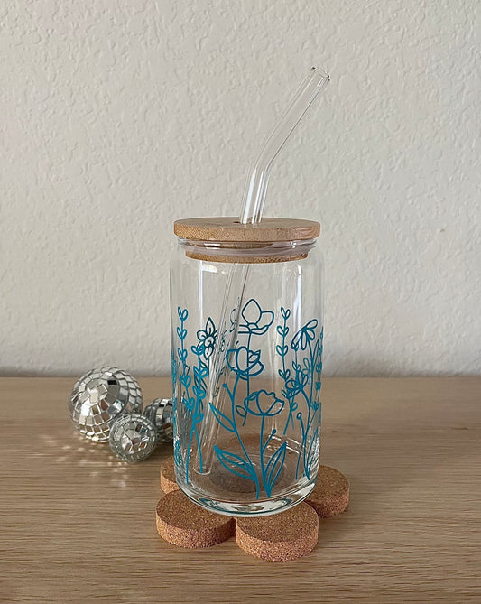 dainty floral | coffee glass