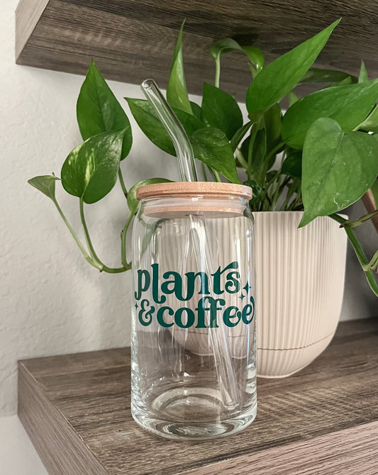 plants & coffee | coffee glass